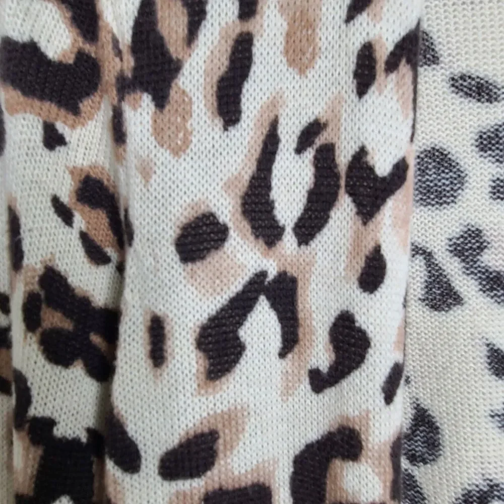 Talbots Leopard Print Dress Womens SZ 10 Animal Print V-neck New with Tags *Read